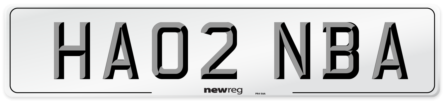 HA02 NBA Number Plate from New Reg